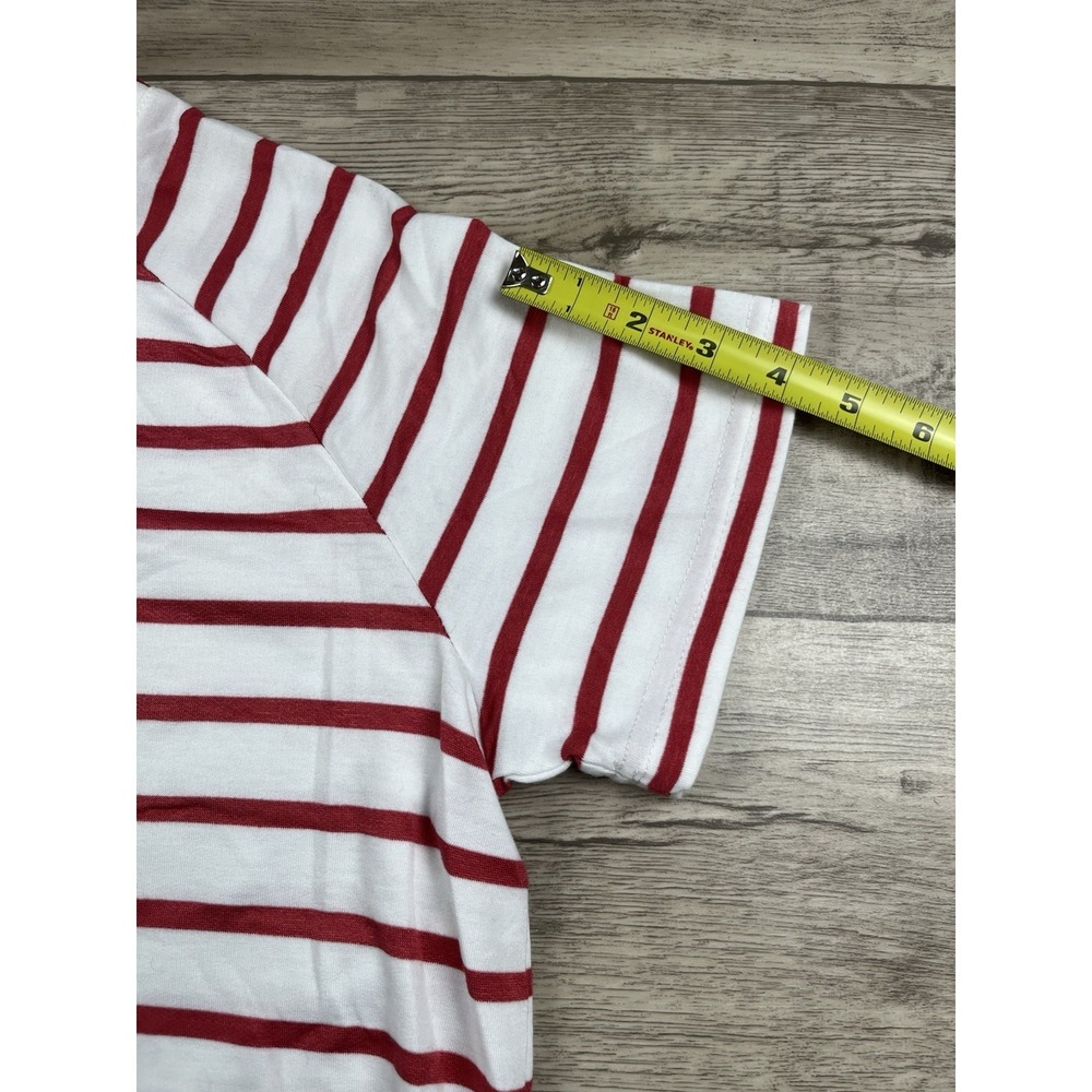 Anthropology Jane and Delaney Shirt Tee Sz Large Red White Striped Nautical NWT - Picture 9 of 11